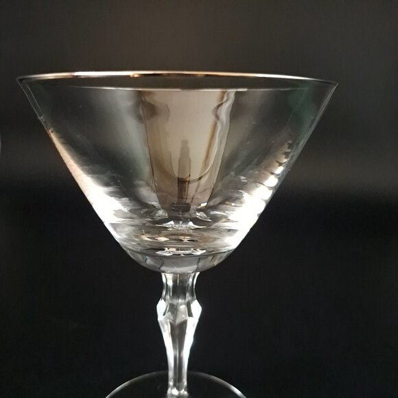 Fostoria Engagement Platinum Trim Stem Champagne Tall Sherbet - Picture 6 of 9